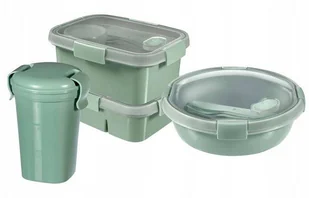 Curver Zestaw 4 pojemników ECO LINE zielony - Pojemniki kuchenne - miniaturka - grafika 2