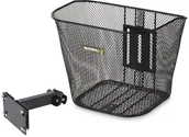 Koszyki rowerowe - Basil Kosz na kierownicę BREMEN stalowy czarny + system mocowania Permanent System II Stem Holder EC 22-26 mm system na stałe - miniaturka - grafika 1
