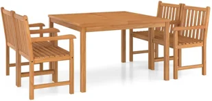vidaXL 5-cz. zestaw mebli ogrodowych, lite drewno tekowe 3059943 - Meble ogrodowe - miniaturka - grafika 21