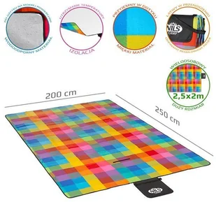 Nils CAMP NC2221 KOC PIKNIKOWY MULTI 250x200 CM PE + ALU CAMP - Koce piknikowe - miniaturka - grafika 10