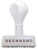 Pieczątki - Wedo 19327 łożyska pieczęć tekstowa odcisku faktura, tworzywo sztuczne, szerokość 45 MM ergonomiczny uchwyt, biały 19327 - miniaturka - grafika 1