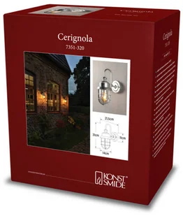 Konstsmide Kinkiet zewnętrzny Cerignola srebrny - Lampy ogrodowe - miniaturka - grafika 2