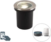 Oprawy, klosze i abażury - QAZQA Inteligentny zewnętrzny punkt naziemny ze stali nierdzewnej  w tym WiFi GU10 IP65 - Delux - miniaturka - grafika 1