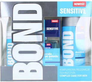 BOND Sensitive Zestaw Dezodorant w sprayu + Woda po goleniu + Pianka do golenia - Zestawy kosmetyków męskich BOND Sensitive Zestaw Dezodorant w sprayu + Woda po goleniu + Pianka do golenia - Zestawy kosmetyków męskich - miniaturka - grafika 1