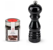 Młynki do soli i pieprzu - Peugeot Peugeot Komplet na prezent Paris U-Select młynek na przyprawy 18 cm czarny lakier Tan Hoi pieprz 70 g - miniaturka - grafika 1