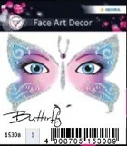 NAKLEJKI DO ZDOBIENIA TWARZY MOTYL 15308 - Przybory szkolne - miniaturka - grafika 2