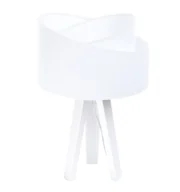 Lampy stojące - ImoLight Lampka stołowa mini-trójnóg biały Awena Biało-biała - miniaturka - grafika 1