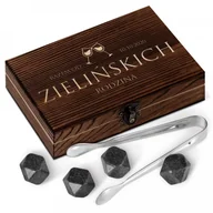 Pozostałe akcesoria barmańskie - Murrano Kamienie do whisky kostki w drewnianym opakowaniu grawer Rocznica ZEKOS-018 - miniaturka - grafika 1