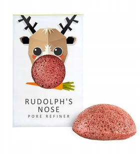 Konjac Sponge Konjac Sponge Gąbka Mini Renifer Rudolf z czerwoną glinką do cery suchej i naczynkowej - Akcesoria do oczyszczania twarzy Konjac Sponge Konjac Sponge Gąbka Mini Renifer Rudolf z czerwoną glinką do cery suchej i naczynkowej - Akcesoria do oczyszczania twarzy - miniaturka - grafika 2