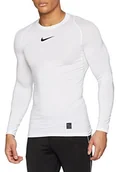Pozostała odzież narciarska - Nike Pro TOP LS kompresyjna Shirt męski, biały, s 838077-100 - miniaturka - grafika 1
