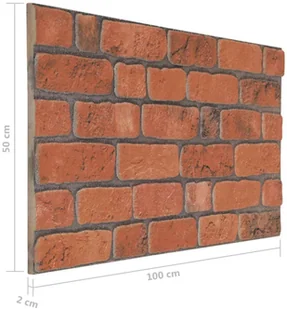 VidaXL Panele ścienne 3D, wzór cegły, kolor terakota, 10 szt., EPS 149580 - Płytki ceramiczne - miniaturka - grafika 8