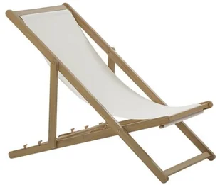 Beliani Leżak ogrodowy jasne drewno akacjowe ANZIO - Leżaki ogrodowe - miniaturka - grafika 2