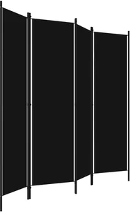 vidaXL Parawan 4-panelowy, czarny, 200 x 180 cm vidaXL - Parawany - miniaturka - grafika 3