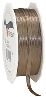 Pasmanteria - Unbekannt C.E. Pattberg satyna w kolorze taupe, 50 m wstążka satynowa do pakowania prezentów, szerokość 3 mm, taśma do prezentów do dekoracji i majsterkowania, taśma dekoracyjna na prezenty, na każdą okazję 7180350-036 - miniaturka - grafika 1