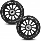 Nosidełka dla dzieci - Kółka do hulajnogi 100 mm czarne 2 szt. - miniaturka - grafika 1