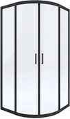 Kabiny prysznicowe - Deante FUNKIA Nero 80x80 półokrągła - miniaturka - grafika 1
