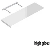 Półki na dokumenty - Domax Półka samowisząca biała połysk 79,5x23,5 cm VELANO - miniaturka - grafika 1