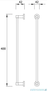 Omnires Modern Project wieszak na ręcznik 40 cm antracyt MP60214AT - Wieszaki łazienkowe Omnires Modern Project wieszak na ręcznik 40 cm antracyt MP60214AT - Wieszaki łazienkowe - miniaturka - grafika 2