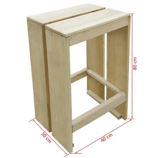 vidaXL 5 częściowy zestaw mebli ogrodowych impregnowana sosna FSC 43263 43263 - Pozostałe meble ogrodowe - miniaturka - grafika 8