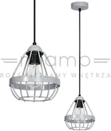Lampy sufitowe - Milagro LAMPA wisząca CAGE 680 metalowa OPRAWA druciana ZWIS klatka loft szara 680 - miniaturka - grafika 1