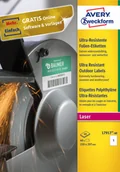Etykiety do drukarek - Avery Zweckform Etykiety polietylenowe ultra resistant Zweckform, A4, 40 ark./op., 210 x 297mm, białe L7917-40 - miniaturka - grafika 1