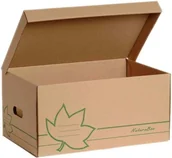 Suszarki na ubrania - Fast Pokrywa z klapką  Nature Line do archiwizacji Box, brązowe tektury falistej 4895X10 - miniaturka - grafika 1