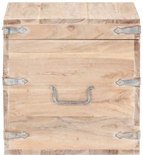 vidaXL Skrzynia, 40x40x40 cm, lite drewno akacjowe vidaXL - Pudła i pojemniki do przechowywania - miniaturka - grafika 6