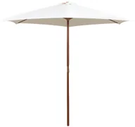 Parasole ogrodowe - vidaXL Parasol ogrodowy, 270x270 cm, drewniany, kremowy vidaXL - miniaturka - grafika 1