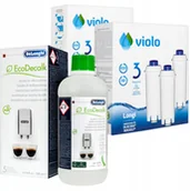 Akcesoria i części do ekspresów do kawy - Delonghi Zestaw 6x Filtr wody + Odkamieniacz 500ml - miniaturka - grafika 1