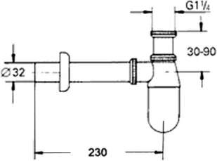 KFA Syfon umywalkowy butelkowy chrom 601-054-00 - Syfony - miniaturka - grafika 8