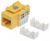 Panele krosownicze - Intellinet 210133 Moduł Keystone RJ45 UTP Cat5e, Punch-Down, żółty 210133 - miniaturka - grafika 1