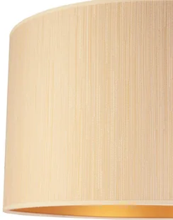 Euluna Lampa wisząca Essex, strukturalna tkanina, złota - Lampy sufitowe - miniaturka - grafika 2