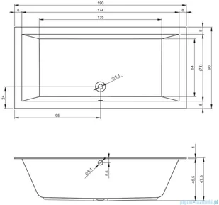 Riho Lugo 190x90cm wanna prostokątna z hydromasażem Pneumatic S2 prawa + nogi + syfon BT05-PNES2-P - Wanny z hydromasażem Riho Lugo 190x90cm wanna prostokątna z hydromasażem Pneumatic S2 prawa + nogi + syfon BT05-PNES2-P - Wanny z hydromasażem - miniaturka - grafika 2