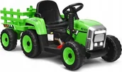 Pojazdy elektryczne dla dzieci - Costway Traktor elektryczny z przyczepką dla dzieci TY327969DE-GN - miniaturka - grafika 1