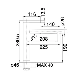 Blanco LINEE-S alumetalik 518439 - Baterie kuchenne - miniaturka - grafika 3