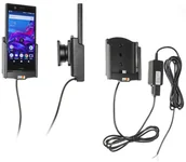 Uchwyty samochodowe do telefonów - Brodit AB Uchwyt do Sony Xperia XZ1 Compact z wbudowaną ładowarką samochodową do profesjonalnego montażu 727007 - miniaturka - grafika 1