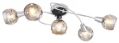 Lampy sufitowe - Rabalux Tamara 5349 plafon lampa sufitowa 5x40W E14 chrom/szkło dymne - miniaturka - grafika 1