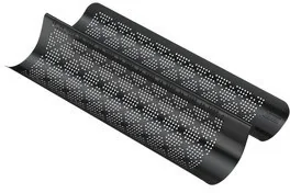 Kaiser KAISER perforowany Perforowany kształt bagietki  na 2 bagietki ze stali nierdzewnej nieprzywierającej 2300651354 - Kinder party - miniaturka - grafika 2