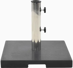 vidaXL Kwadratowa podstawa pod parasol, granitowa, 20 kg, czarna - Pozostałe meble ogrodowe - miniaturka - grafika 2