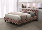 Łóżka - Signal ŁÓŻKO HERRERA VELVET 160X200 ANTYCZNY RÓŻ HERRERAV160RW - miniaturka - grafika 1