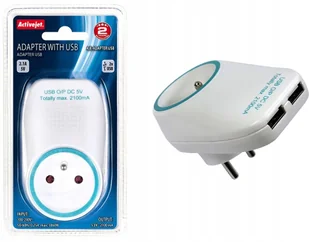 Activejet Adapter gniazdka zasilania z 2 x USB AJE-ADAPTERUSB - Systemy inteligentnych domów - miniaturka - grafika 3