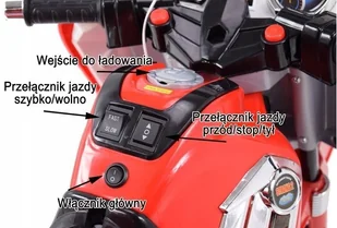 Super-Toys MEGA WIELKI MOTOR HERO Z DŹWIĘKAMI NA POMPOWANYCH KOŁACH NOWOŚĆ / 8815 12 V CH-8815-AIR-BIAŁY - Pojazdy elektryczne dla dzieci - miniaturka - grafika 9