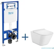 Stelaże i zestawy podtynkowe do WC - Roca Victoria zestaw podtynkowy stelaż Duplo One+miska Gap Square Rimless+deska Slim A893104500 - miniaturka - grafika 1
