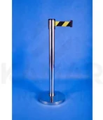 Wyposażenie miejsc publicznych - Słupek z taśmą ostrzegawczą 3,6 m - miniaturka - grafika 1