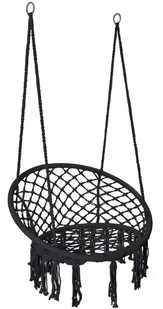 NoName Krzesło fotel wiszący huśtawka TOGO CZARNE 5902340320877 - Fotele ogrodowe wiszące - miniaturka - grafika 2