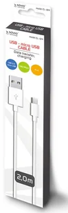 Savio Kabel USB Micro USB 2m - Kable USB - miniaturka - grafika 2