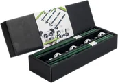 Zestawy do sushi - Emro Aziatica Zestaw Panda, pałeczki z motywem bambusa z podstawkami 22,5cm - 4 par 6006219 - miniaturka - grafika 1