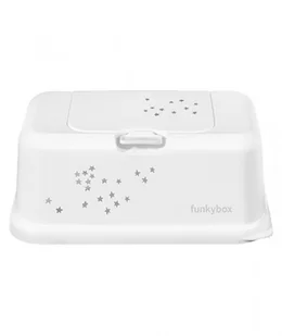 Funkybox Pojemnik na chusteczki szary małe gwiazdki 1116-0 - Chusteczki nawilżane - miniaturka - grafika 2