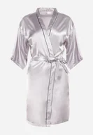 Szlafroki damskie - Szary Szlafrok Pheneis - miniaturka - grafika 1