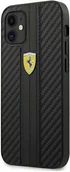 Etui i futerały do telefonów - Ferrari FESNECHCP12SBK iPhone 12 mini 5,4" czarny/black hardcase On Track PU Carbon hurtel-64977-0 - miniaturka - grafika 1